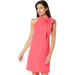 Womens Vince Camuto Crepe Bow Neck Halter Dress