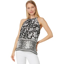 Vince Camuto Halter Top With Rouched Neck