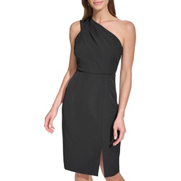 Womens Vince Camuto One Shoulder Stretch Crepe Bodycon Dress