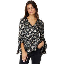 Vince Camuto V-Neck Blouse w/ Double Layer