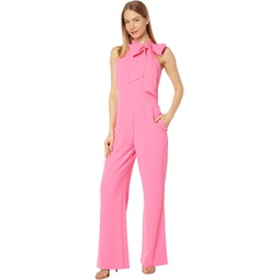 Vince Camuto Signature Stretch Crepe Bow Neck Jumpsuit