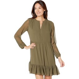 Vince Camuto Long Sleeves with V-Neck Dress