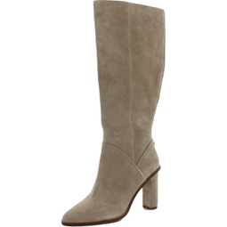 phranzie womens suede almond toe knee-high boots