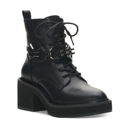 keltana womens zipper leather combat & lace-up boots