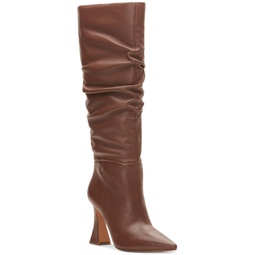 alinkay womens suede slouchy knee-high boots