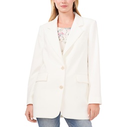 womens office business two-button blazer