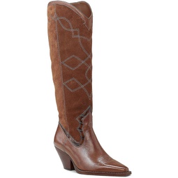 nedema womens suede western knee-high boots