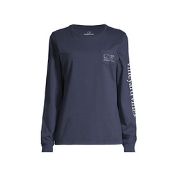 Whale Print Long-Sleeve T-Shirt