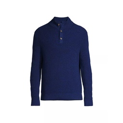 Oysterman Button Mockneck Sweater