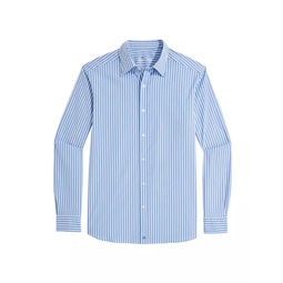 On-The-Go Striped Button-Front Shirt