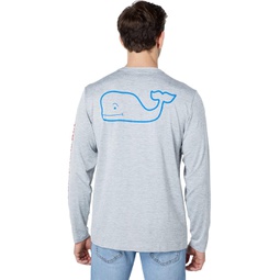 Mens Vineyard Vines Long Sleeve Whale Harbor T- Shirt