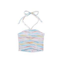 Girls Tie-Dye Ruched Smocked Top