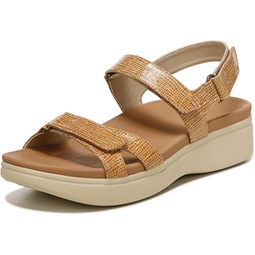 Vionic Womens Sunrise Nuala Adjustable Platform Sandal- Supportive Hook-and- Loop Wedge Sandals That Include Three-Zone Comfort with Orthotic Insole Arch Support, Medium Fit Dress