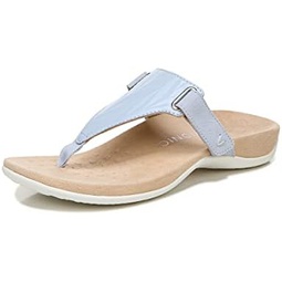 Vionic Womens Rest Wanda Leather Toe Post Slide Sandals- Ladies Backless 원피스 Sandal that include Three-Zone Comfort with Orthotic Insole Arch Support, Medium and Wide Fit, Sizes