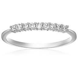 1/5 cttw round diamond wedding band for women in 14k white gold 9 stones prong set