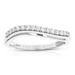 1/4 cttw round lab grown diamond prong set wedding engagement ring .925 sterling silver prong set