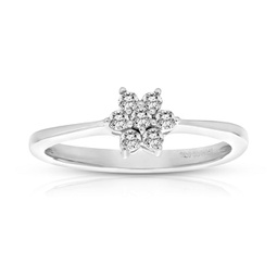 1/5 cttw cluster composite diamond ring 10k white gold engagement bridal