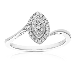 1/8 cttw round cut lab grown diamond wedding engagement ring .925 sterling silver