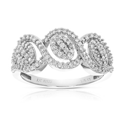 1/5 cttw round cut lab grown diamond .925 sterling silver engagement ring for women prong set