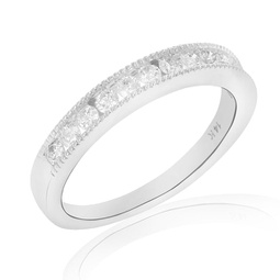 0.44 cttw diamond wedding band 14k white gold 12 stones round bridal ring