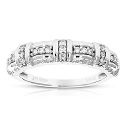 1/6 cttw round cut lab grown diamond engagement ring for women .925 sterling silver