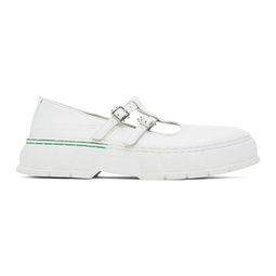 White 2001 Apple Mary Jane Loafers 241589M231005