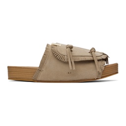 Taupe Christo Shaman-Folk Sandals 241487M234000