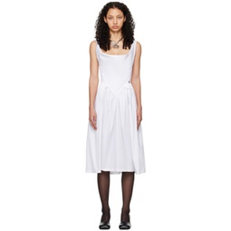 White Sunday Midi Dress 241314F054015
