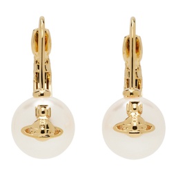 Gold & White Gia Drop Earrings 241314F022027