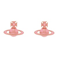 Pink & Rose Gold Amanda Bas Relief Earrings 232314F022063