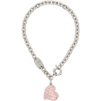 Silver Valentines Heart Locket Necklace 241314F023033