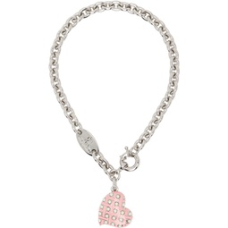 Silver Valentines Heart Locket Necklace 241314F023033