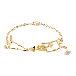Gold Skeleton Bracelet 241314F020015