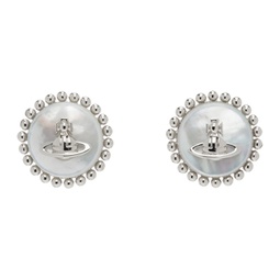 Silver & White Neyla Earrings 241314F022034