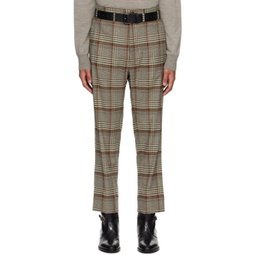 Beige & Brown Cruise Trousers 232314M191010