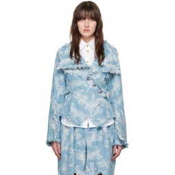 Blue & Off-White Worth More Jacket 241314F063002