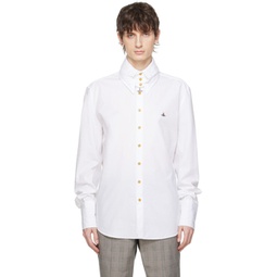 White Big Collar Shirt 232314M192040