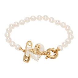 Pink & Gold Orietta Pearl Bracelet 241314F020002