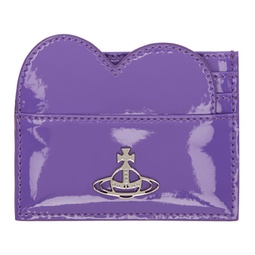 Purple Shiny Heart Card Holder 241314F037000