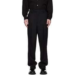Black Straight Fit Trousers 231948M191001