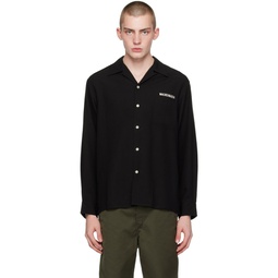 Black Embroidered Shirt 241948M192019