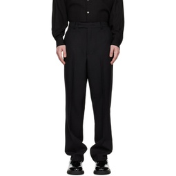 Black Straight-Fit Trousers 231948M191001