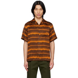 Brown   Orange Rhythm Shirt 231752M192002