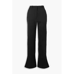 Coltrane wool and cotton-blend drill flared pants