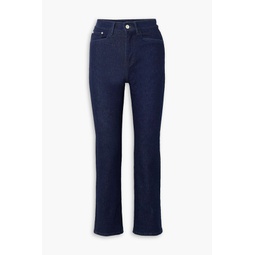 Carnation cropped mid-rise straight-leg jeans