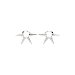 Silver Spike Hoop Earrings 241327F022005