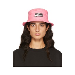 Pink Denim Bucket Hat 221327F015006