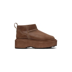 Brown Pull Loop Boots 231327F113000