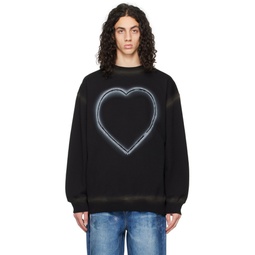 Black Heart Choker Sweatshirt 231327M204007