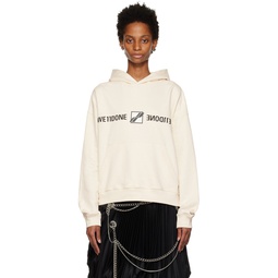 Off White Patched Mirror Hoodie 222327F097029